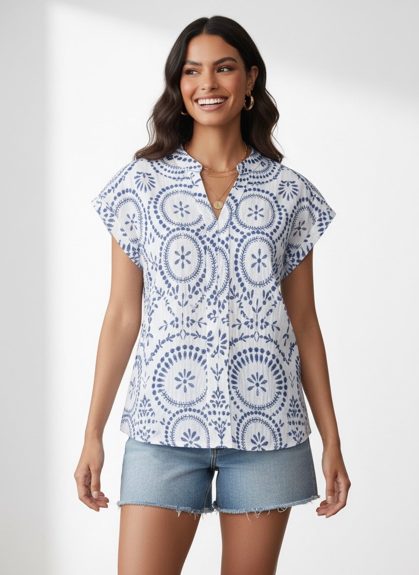 Blusa Mediterránea - Blue