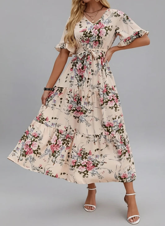 Vestido Floral cuello V