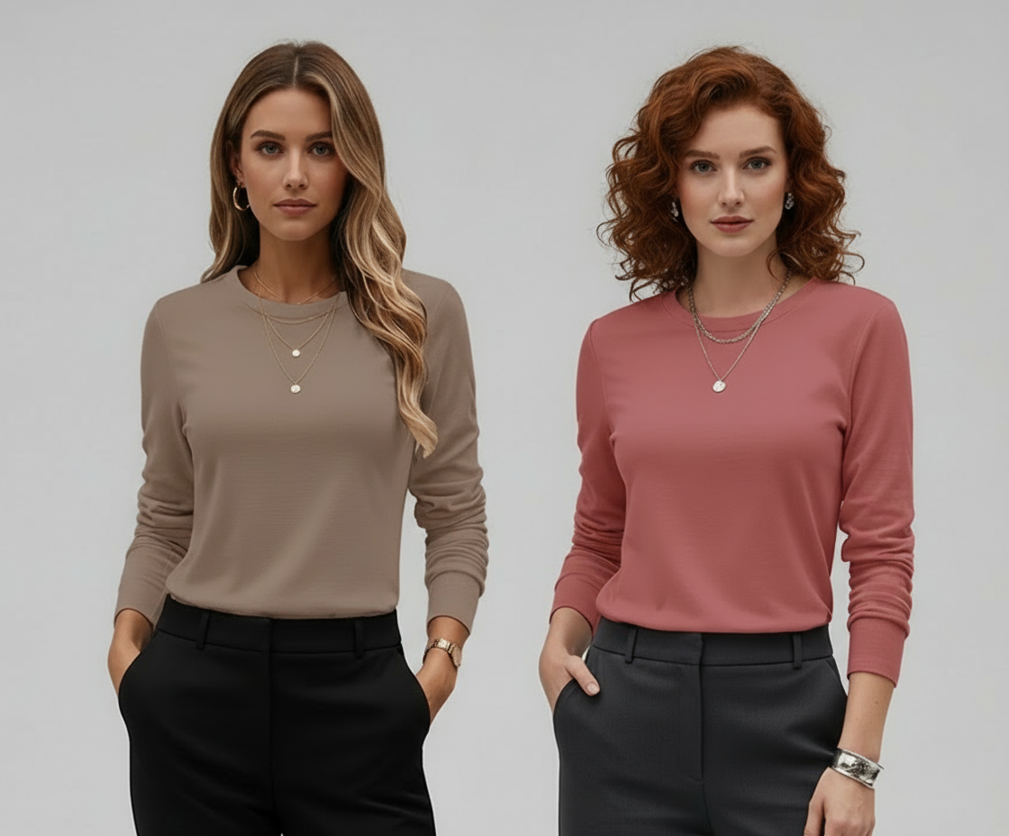 Warm Basics 2 pack – Manga Larga de Algodón Premium