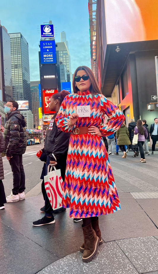 Vestido con estampado integral