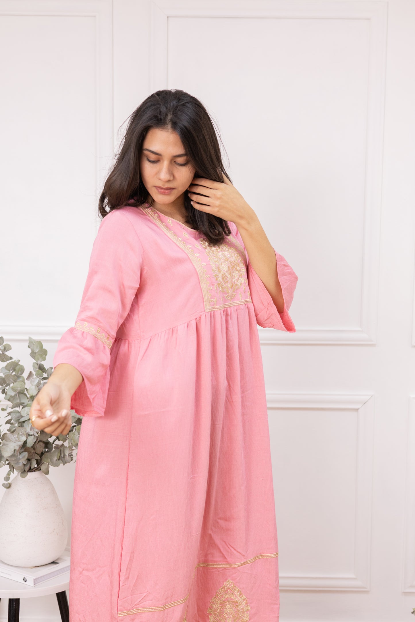 Dulce Encanto Pink Rayon Dress