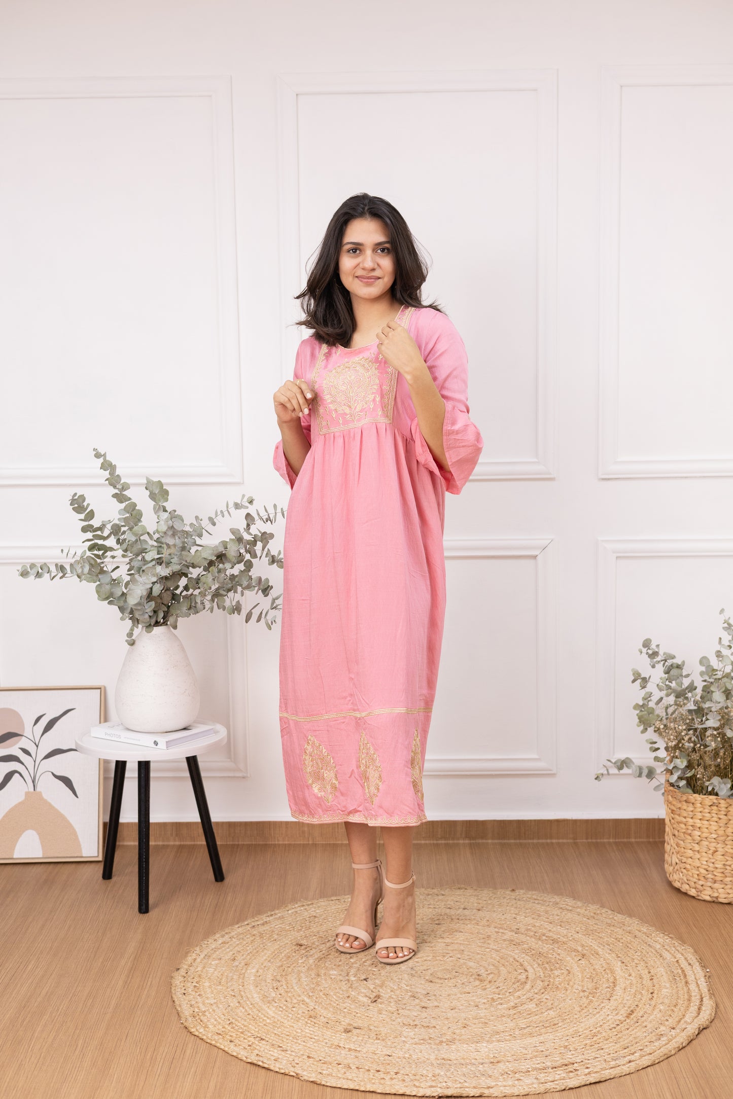 Dulce Encanto Pink Rayon Dress
