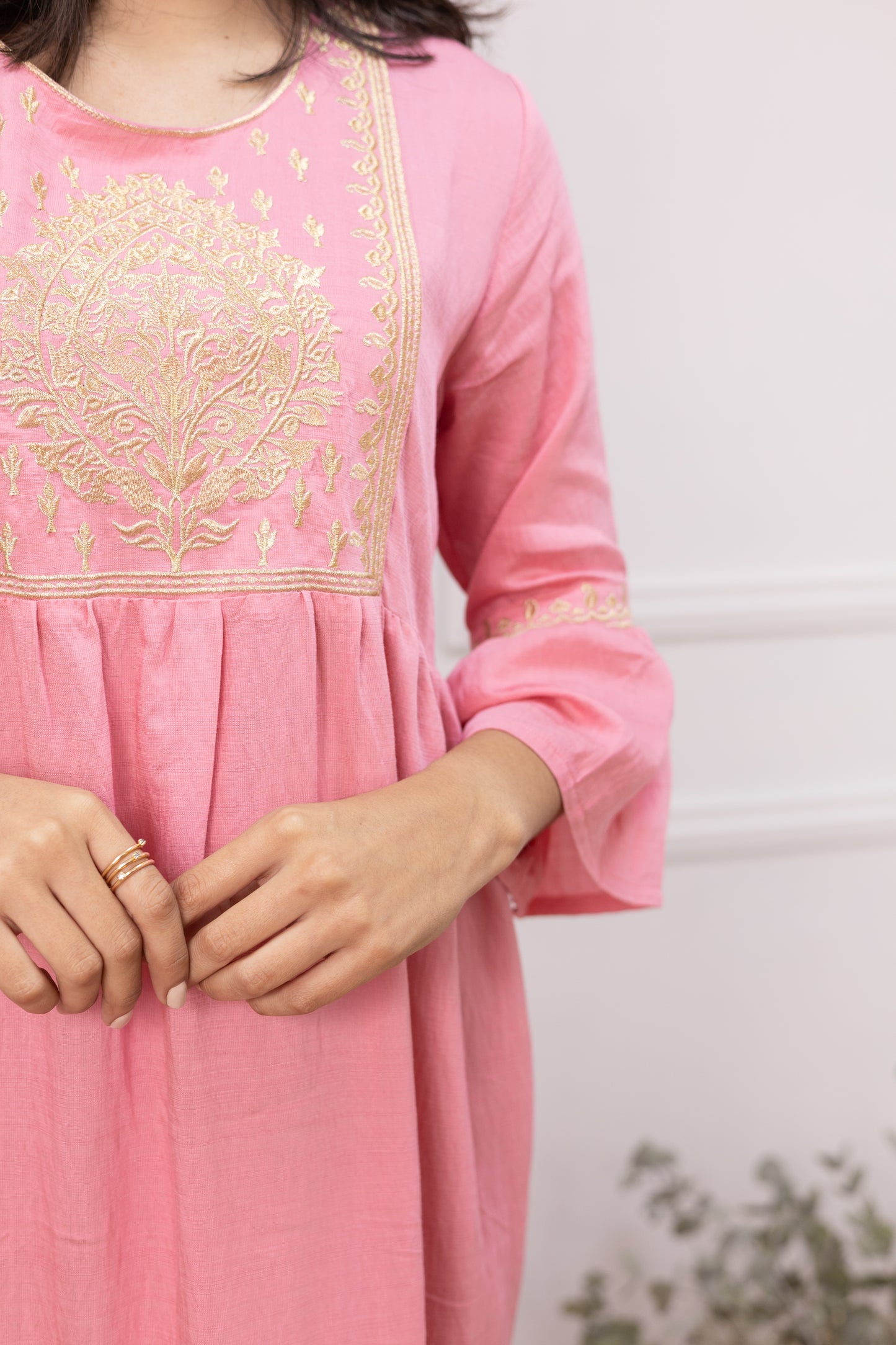 Dulce Encanto Pink Rayon Dress