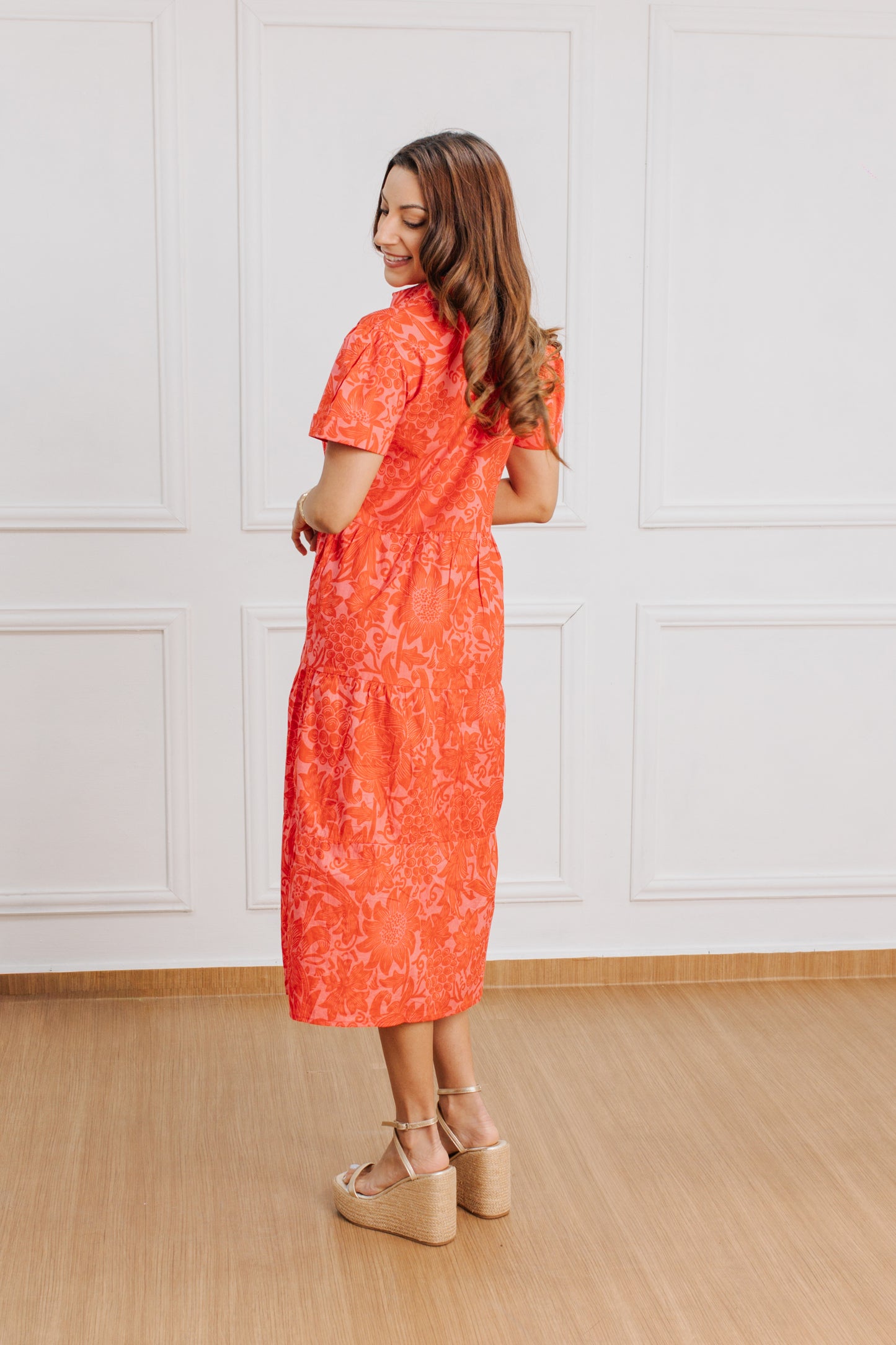 Coral Dress - Algodón Hindú