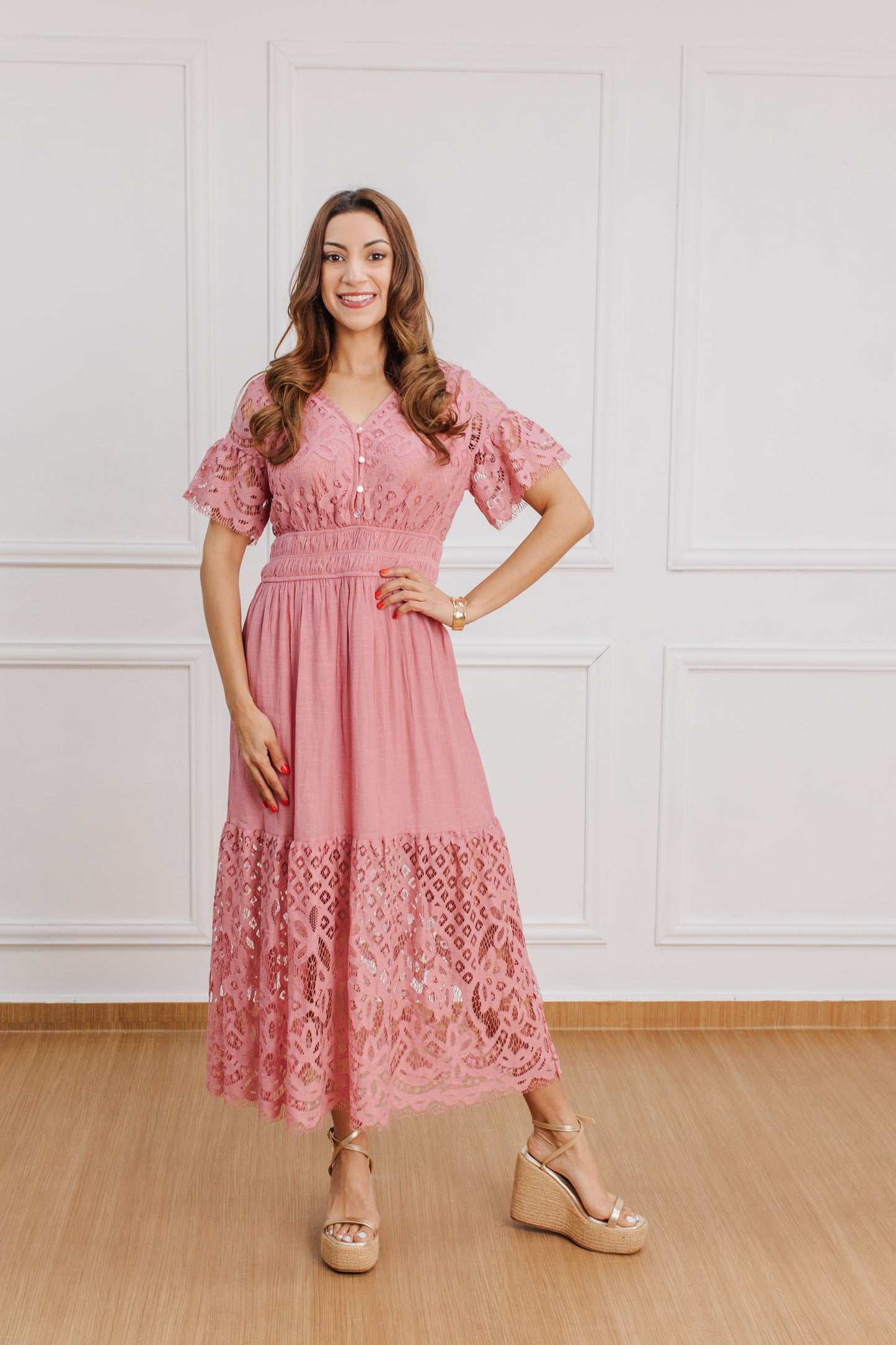 Rosé Grace Dress