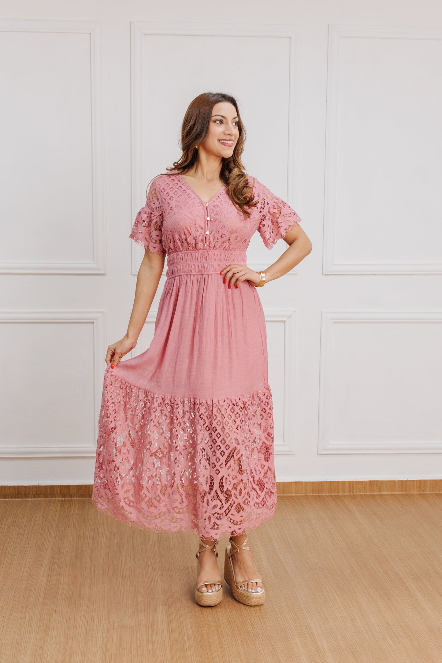 Rosé Grace Dress