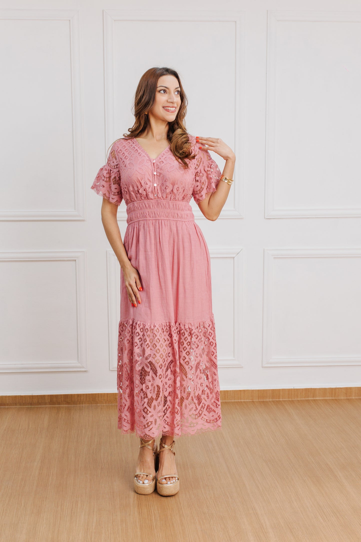 Rosé Grace Dress