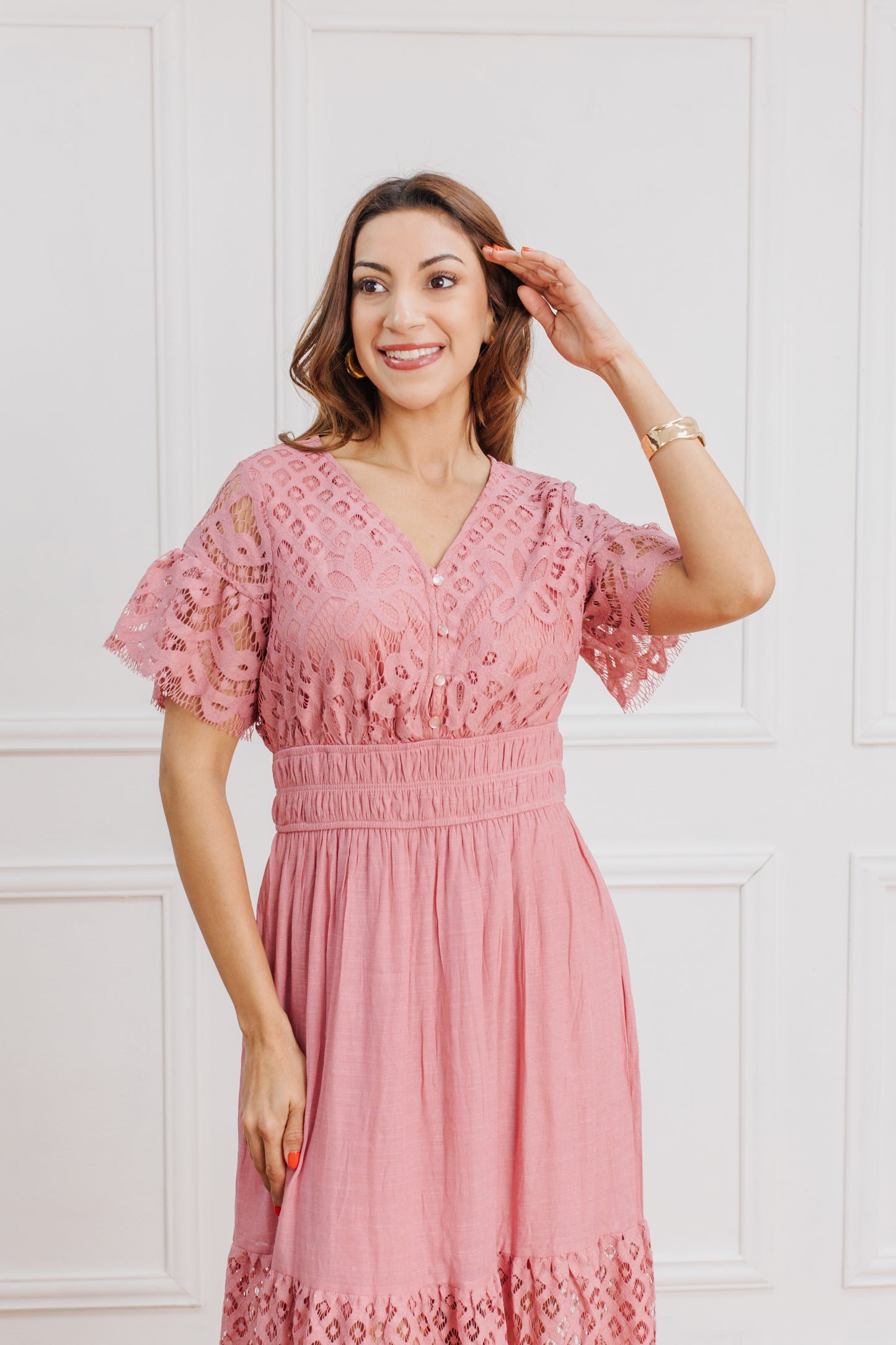 Rosé Grace Dress