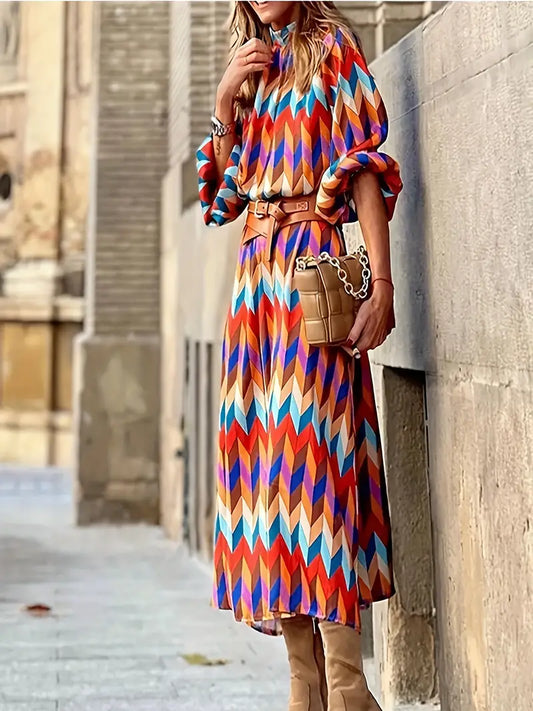 Vestido con estampado integral