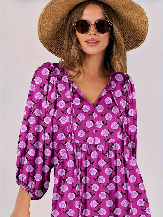 Boho Purple Dress