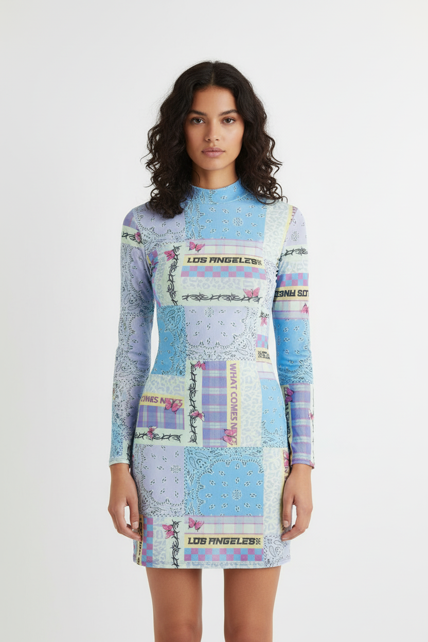 Vestido ajustado estampado